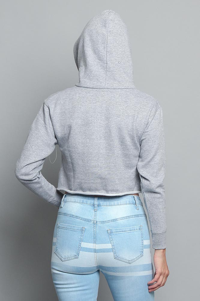 Women's Essential Cropped Long Sleeve Hoodie - Image 73