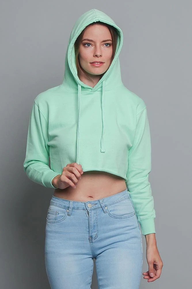 Women's Essential Cropped Long Sleeve Hoodie - Image 78