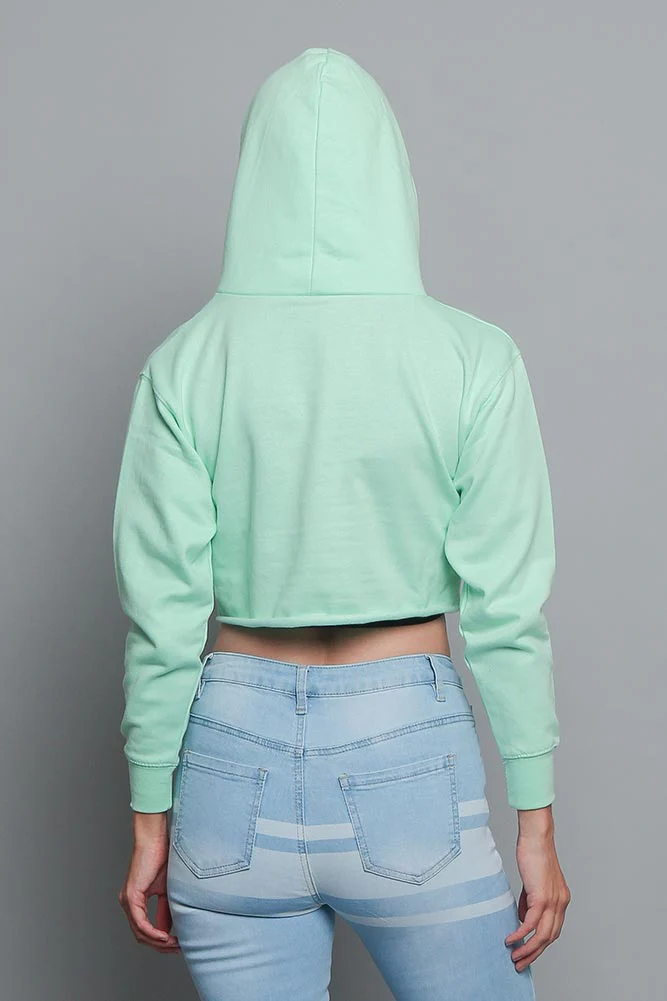 Women's Essential Cropped Long Sleeve Hoodie - Image 80