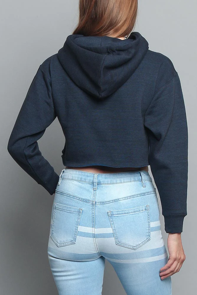 Women's Essential Cropped Long Sleeve Hoodie - Image 83