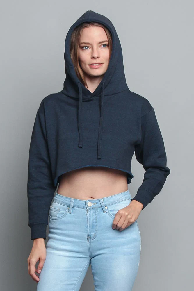 Women's Essential Cropped Long Sleeve Hoodie - Image 85