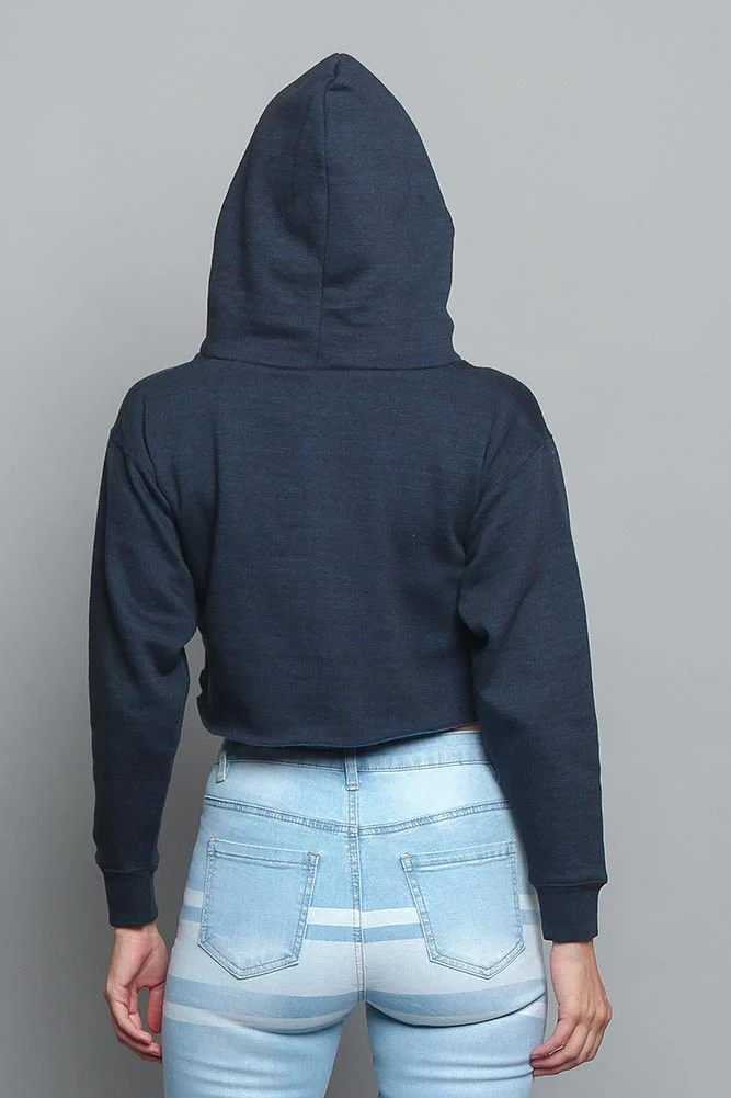 Women's Essential Cropped Long Sleeve Hoodie - Image 87