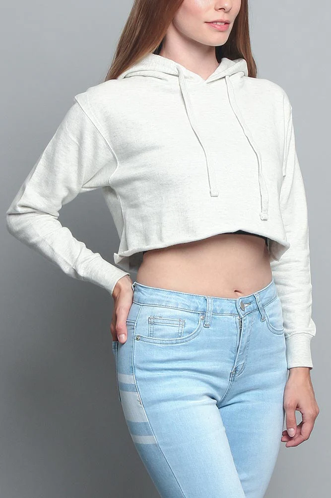 Women's Essential Cropped Long Sleeve Hoodie - Image 89