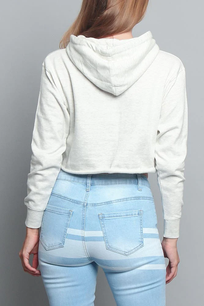Women's Essential Cropped Long Sleeve Hoodie - Image 90