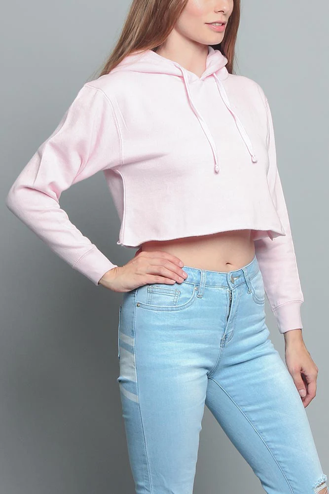 Women's Essential Cropped Long Sleeve Hoodie - Image 96