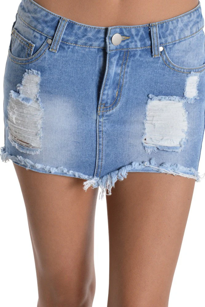 Women's Denim Short Mini Skirts - Image 8