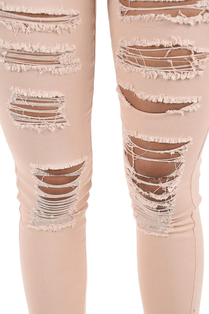 Women's Destroyed Skinny Overalls - Image 28