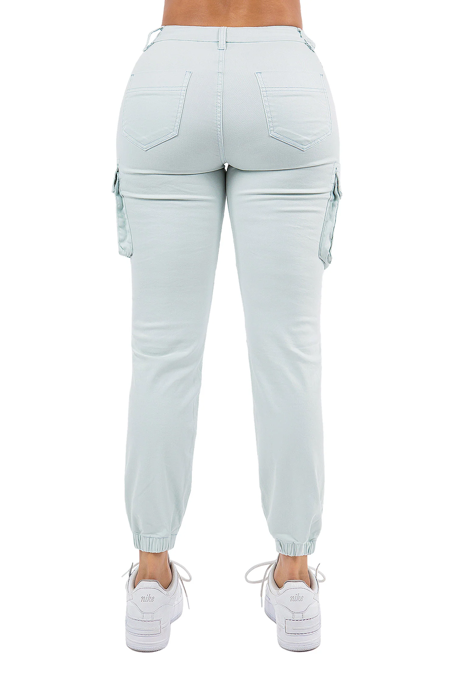 Women's Essential Basic Cropped Colored Cargo Joggers (New Colorways) - Image 13