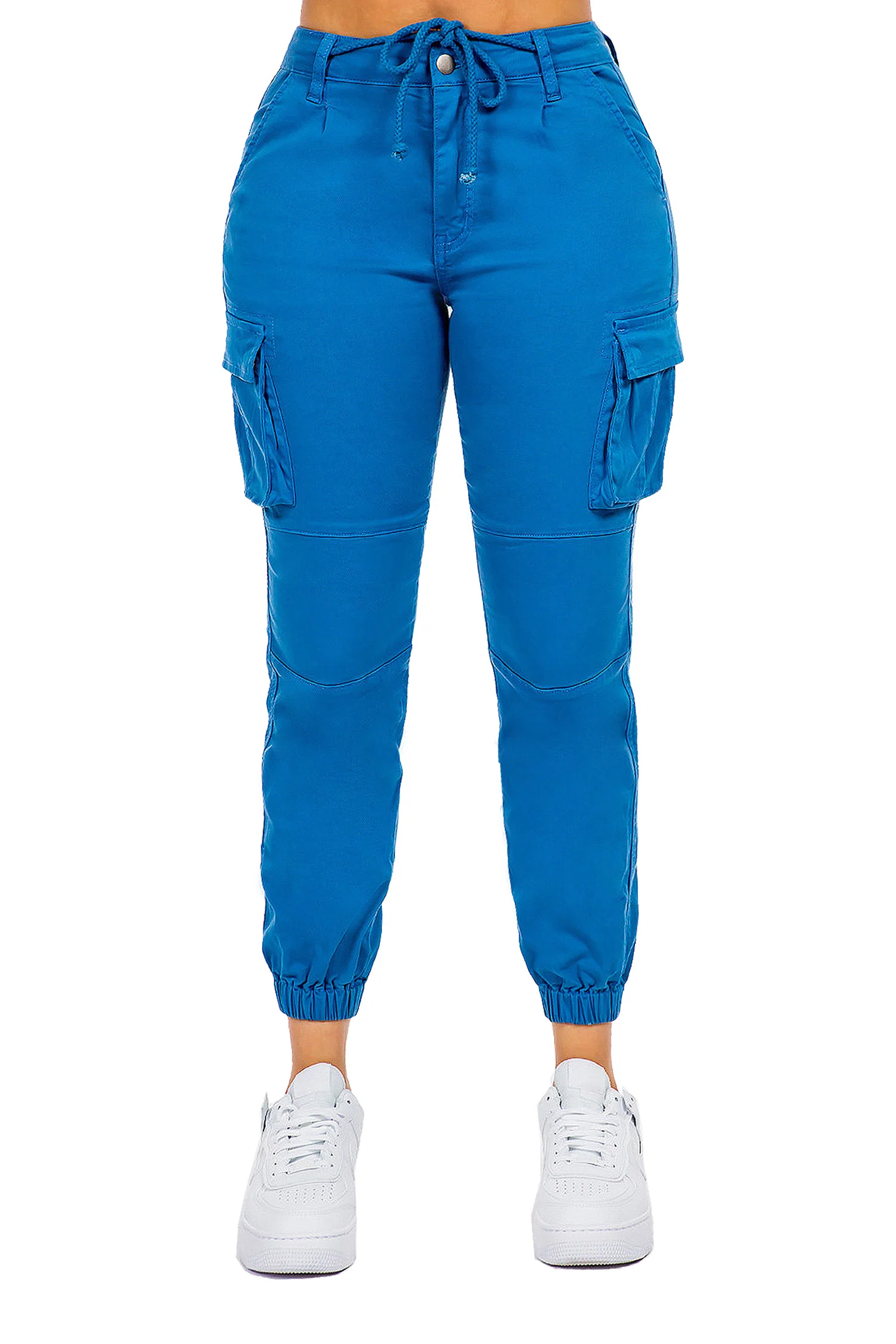 Women's Essential Basic Cropped Colored Cargo Joggers (New Colorways) - Image 25