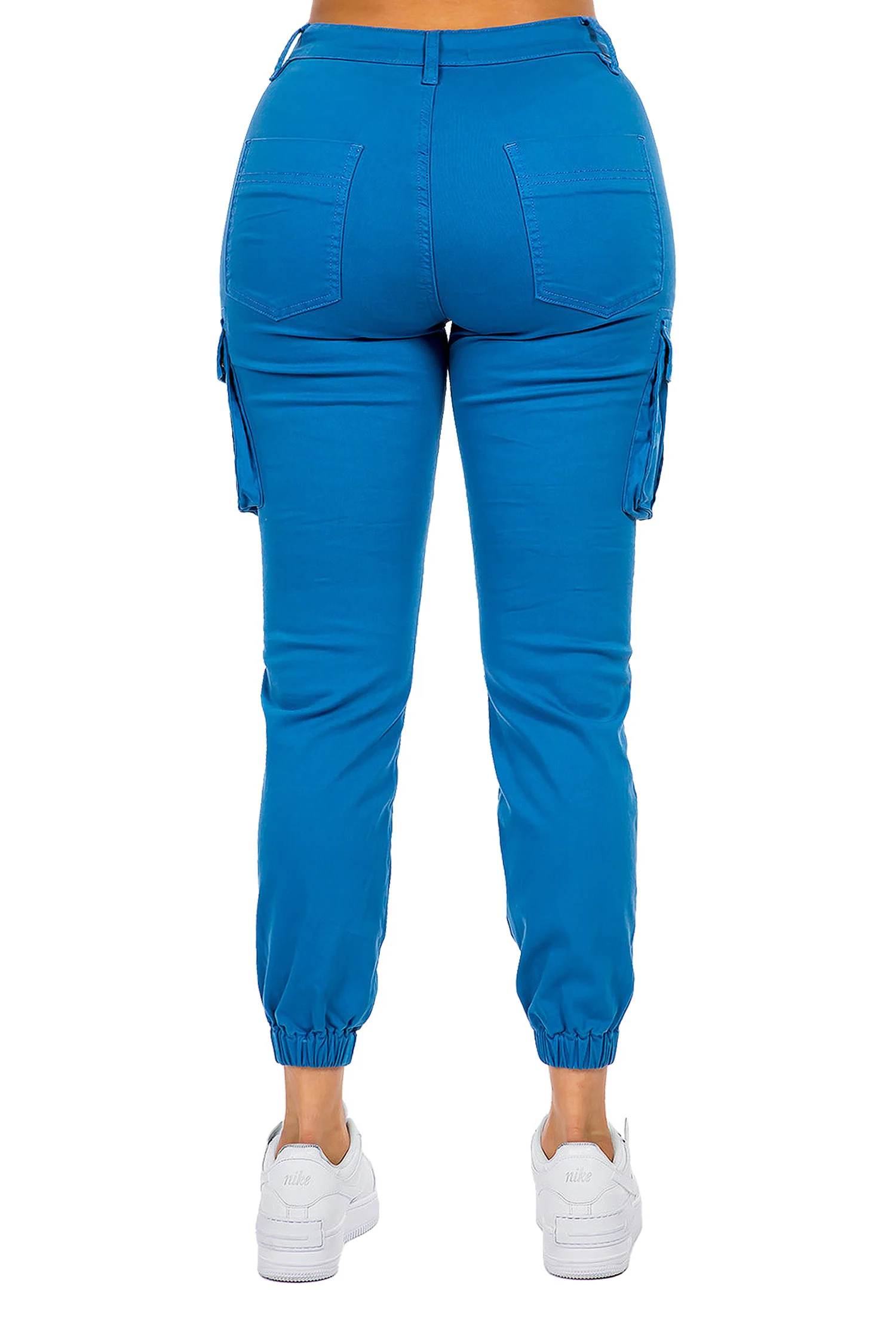 Women's Essential Basic Cropped Colored Cargo Joggers (New Colorways) - Image 27