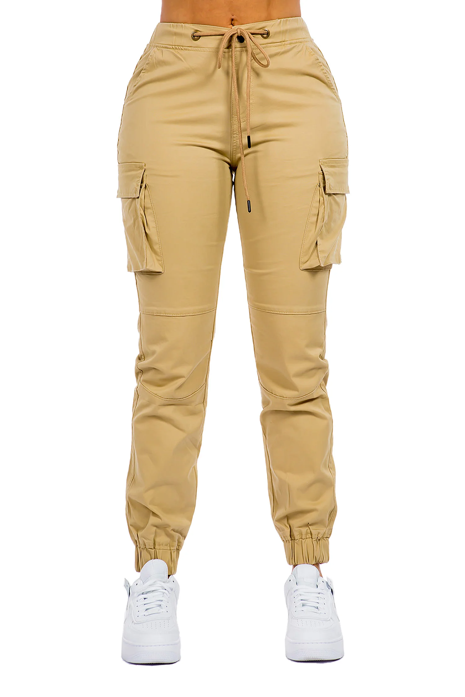 Women's Essential High Rise Cargo Joggers - Image 27
