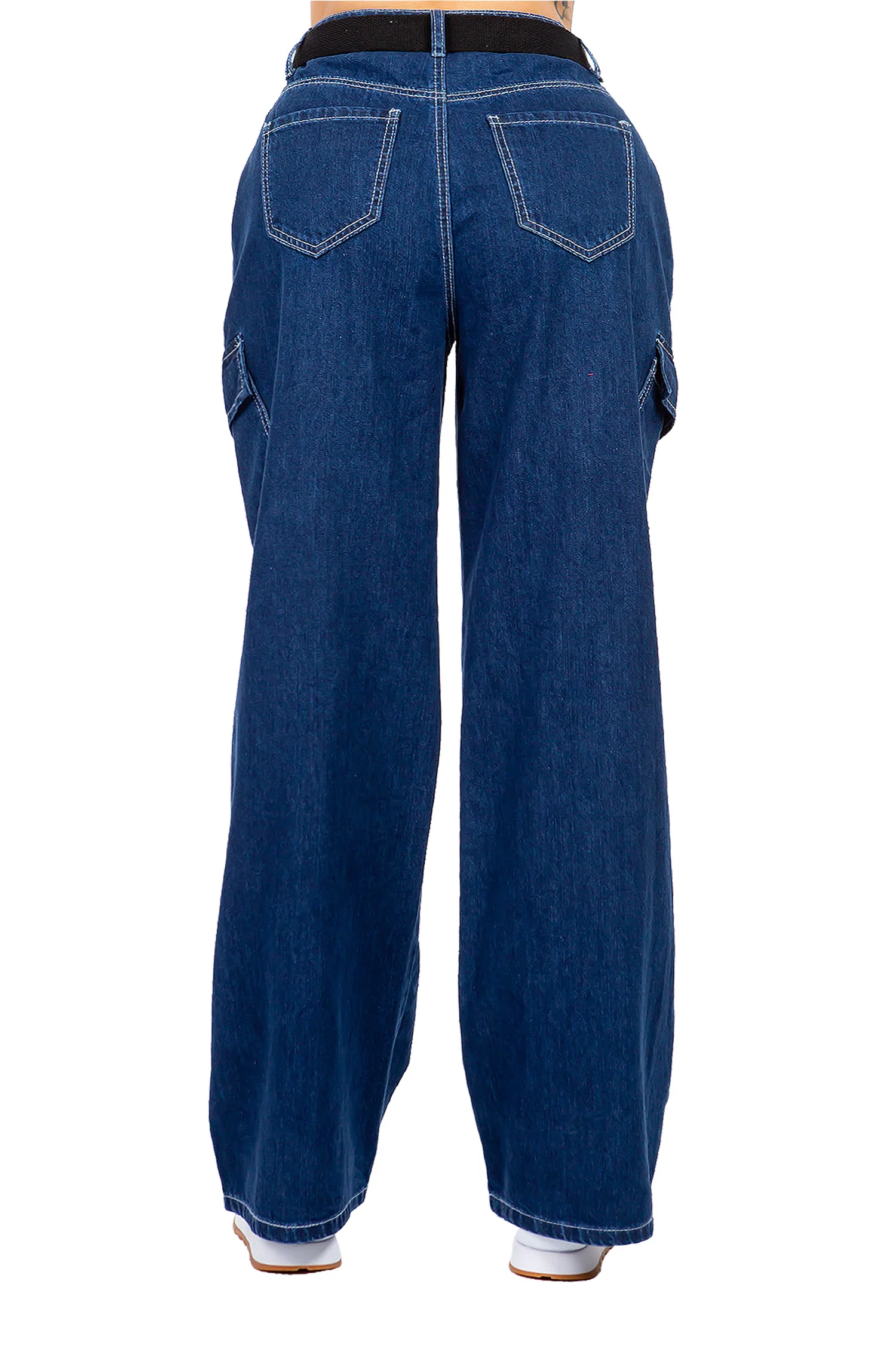 Women's Essential High Rise Carpenter Wide Leg Jeans - Image 13