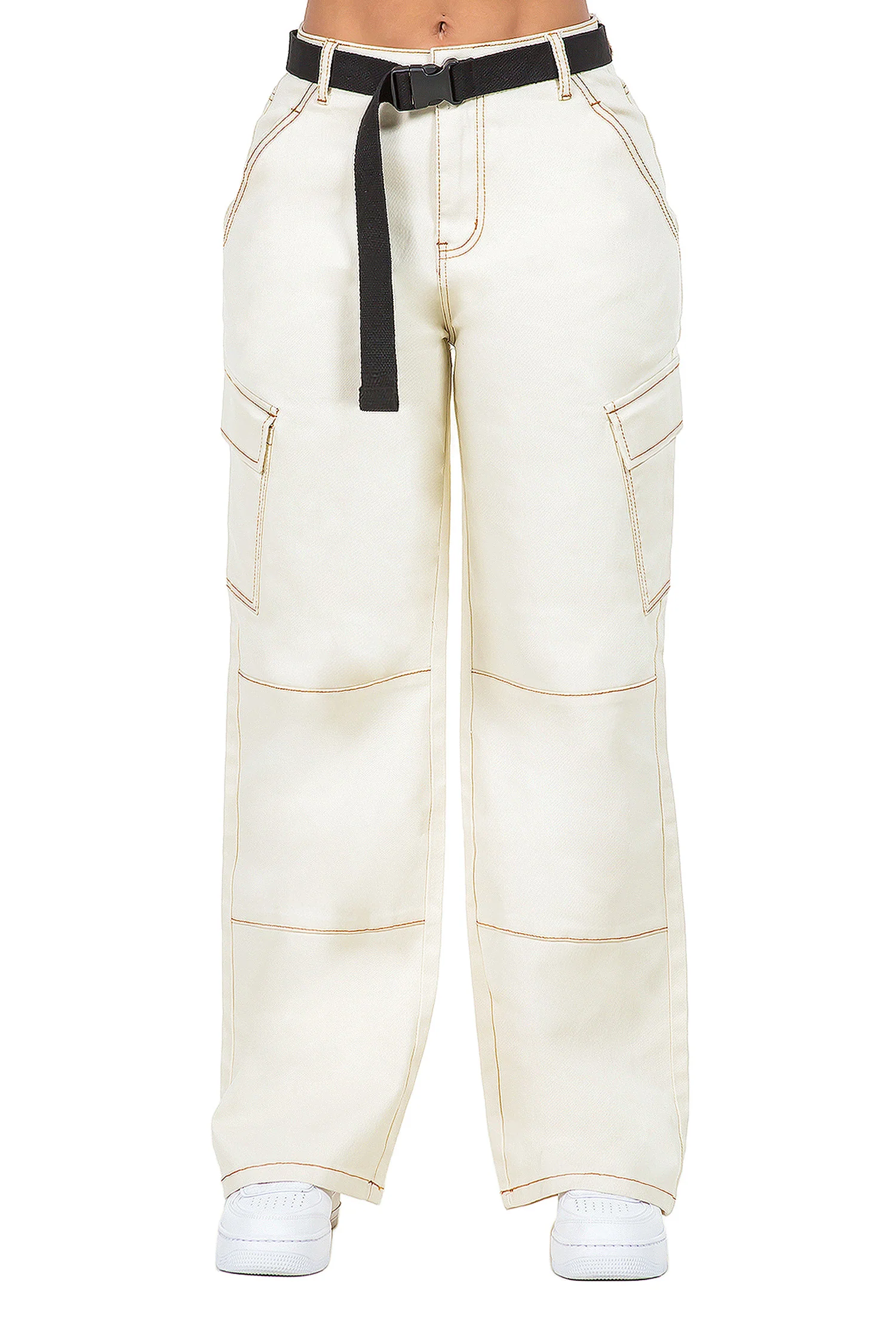 Women's Essential High Rise Carpenter Wide Leg Jeans - Image 6