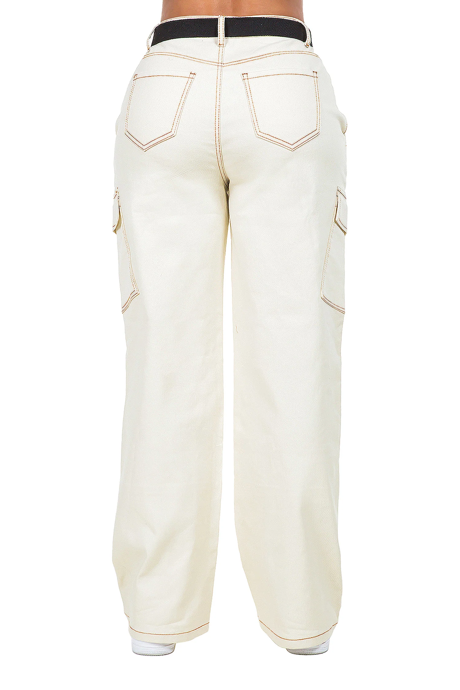 Women's Essential High Rise Carpenter Wide Leg Jeans - Image 8