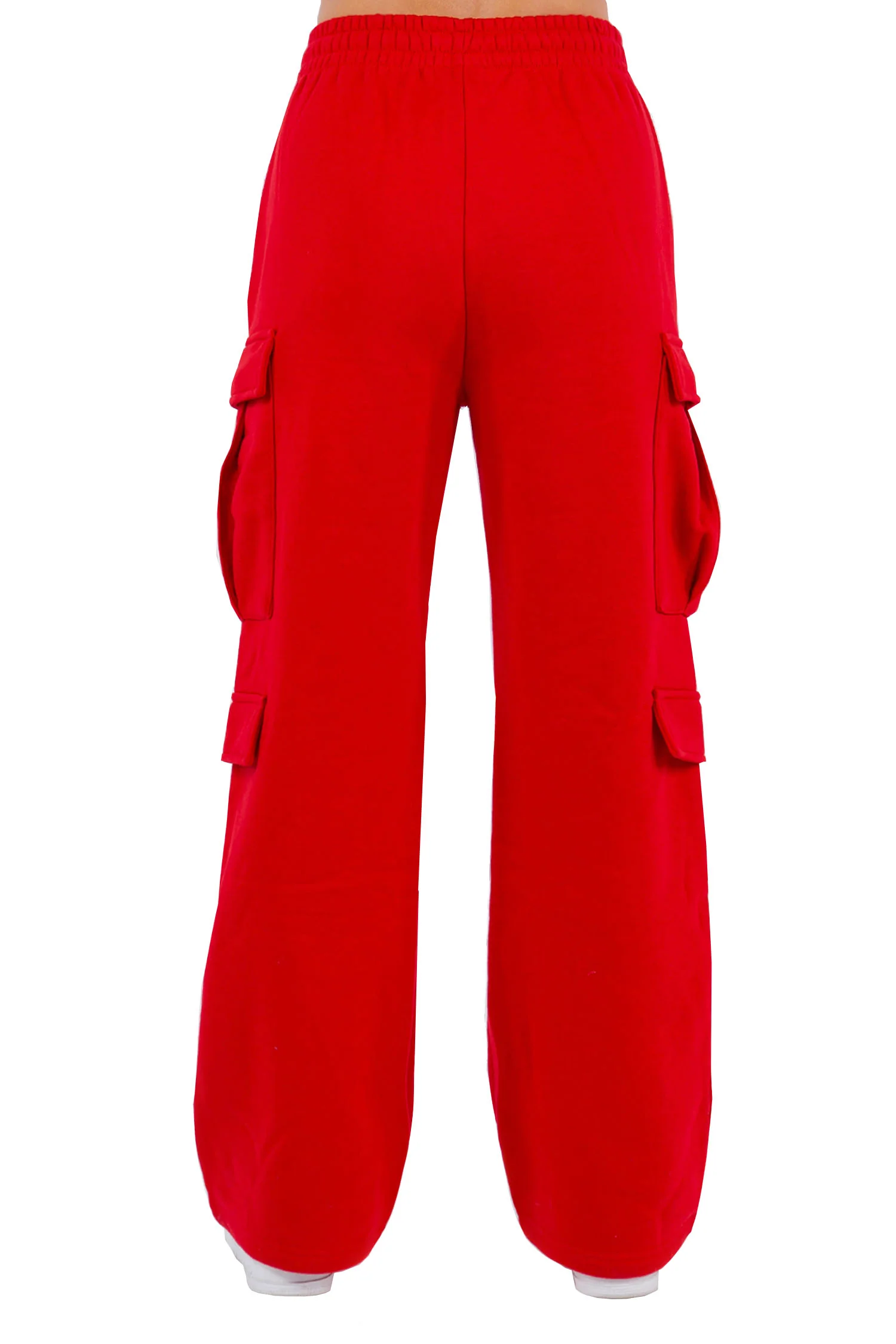 Women's Essential High Waist Wide Fit Cargo Sweat Pants - Image 13