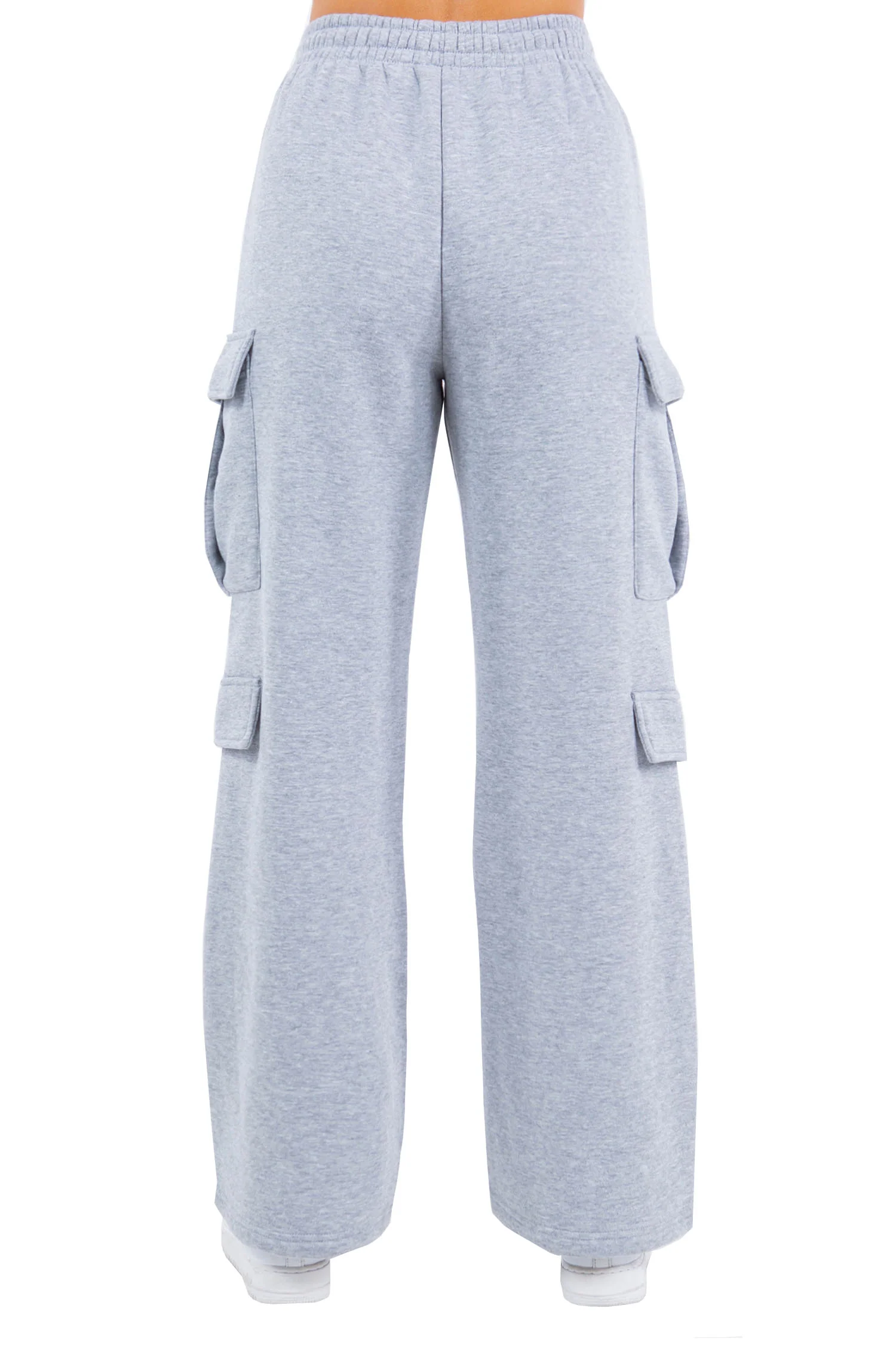 Women's Essential High Waist Wide Fit Cargo Sweat Pants - Image 3
