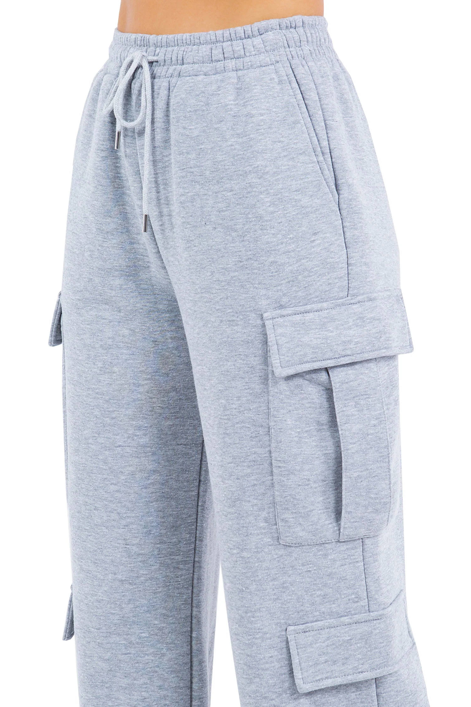 Women's Essential High Waist Wide Fit Cargo Sweat Pants - Image 5