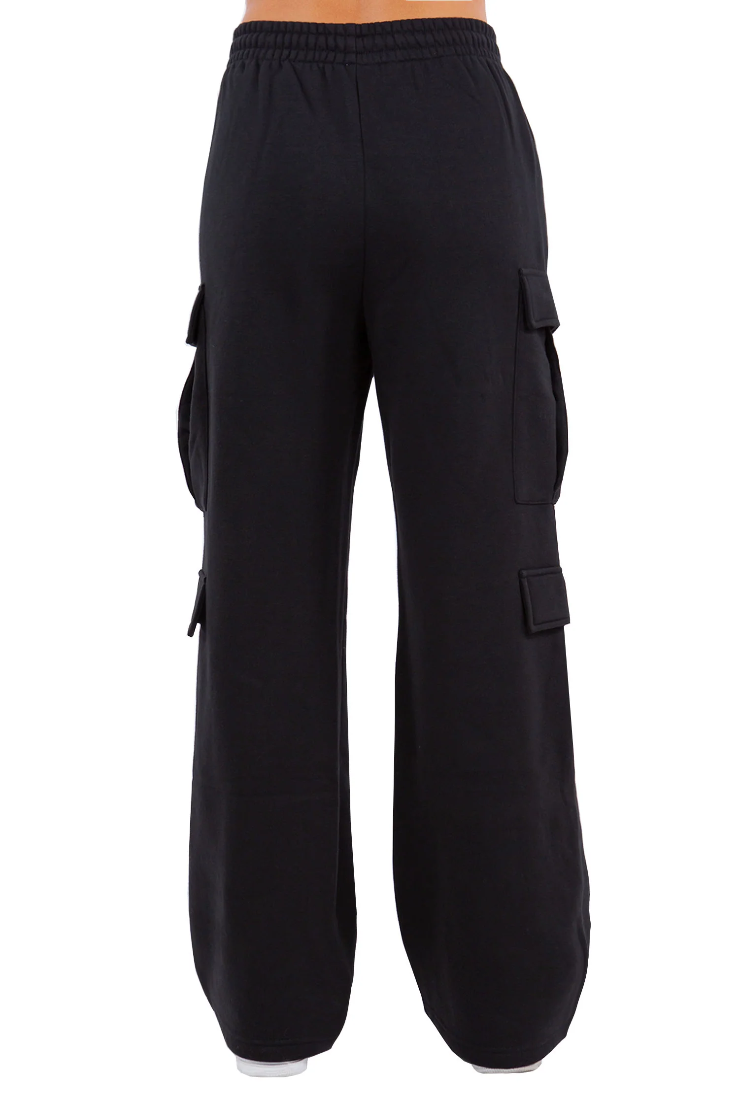 Women's Essential High Waist Wide Fit Cargo Sweat Pants - Image 8