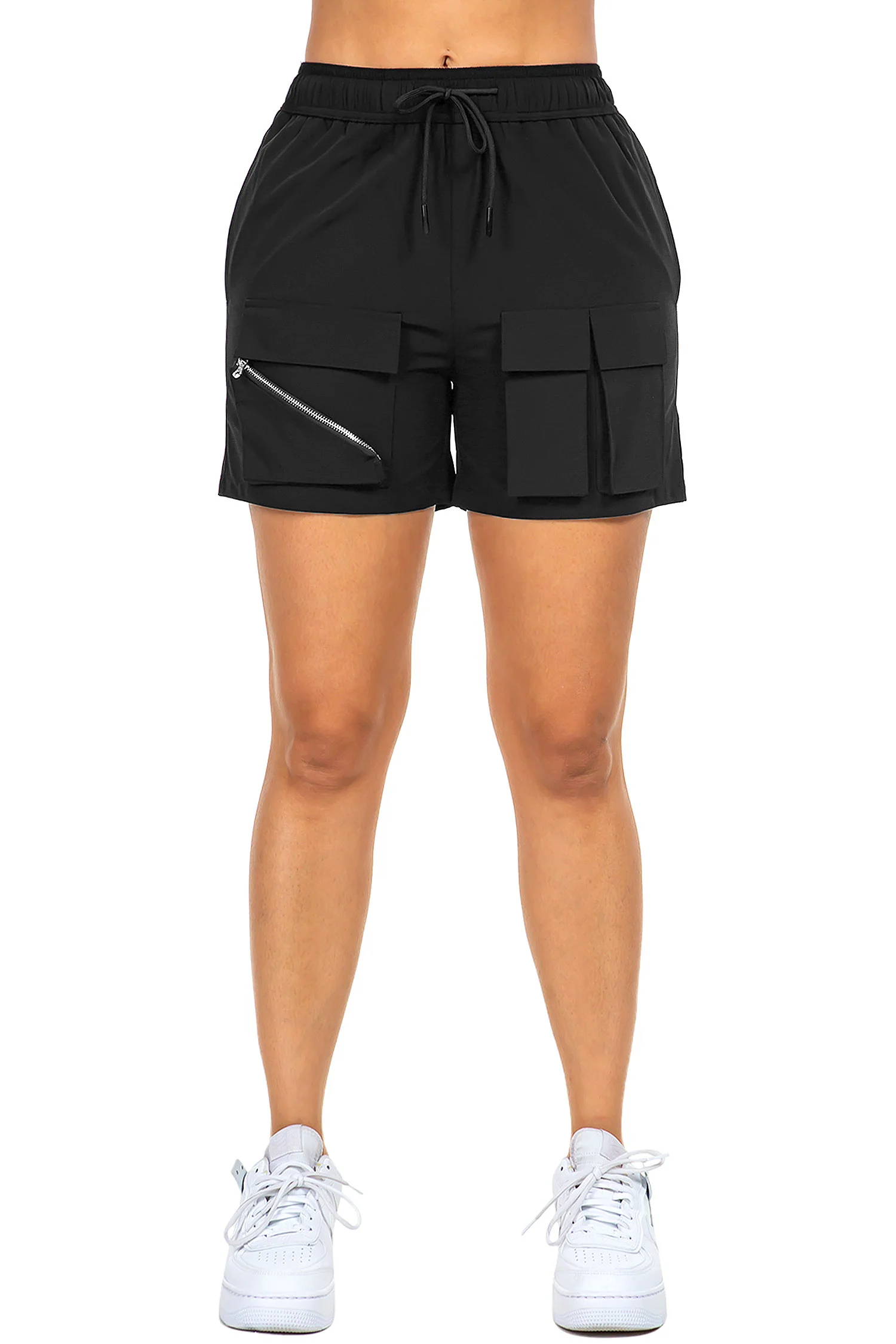 Women's Essential Light Weight Cargo Nylon Shorts - Image 19