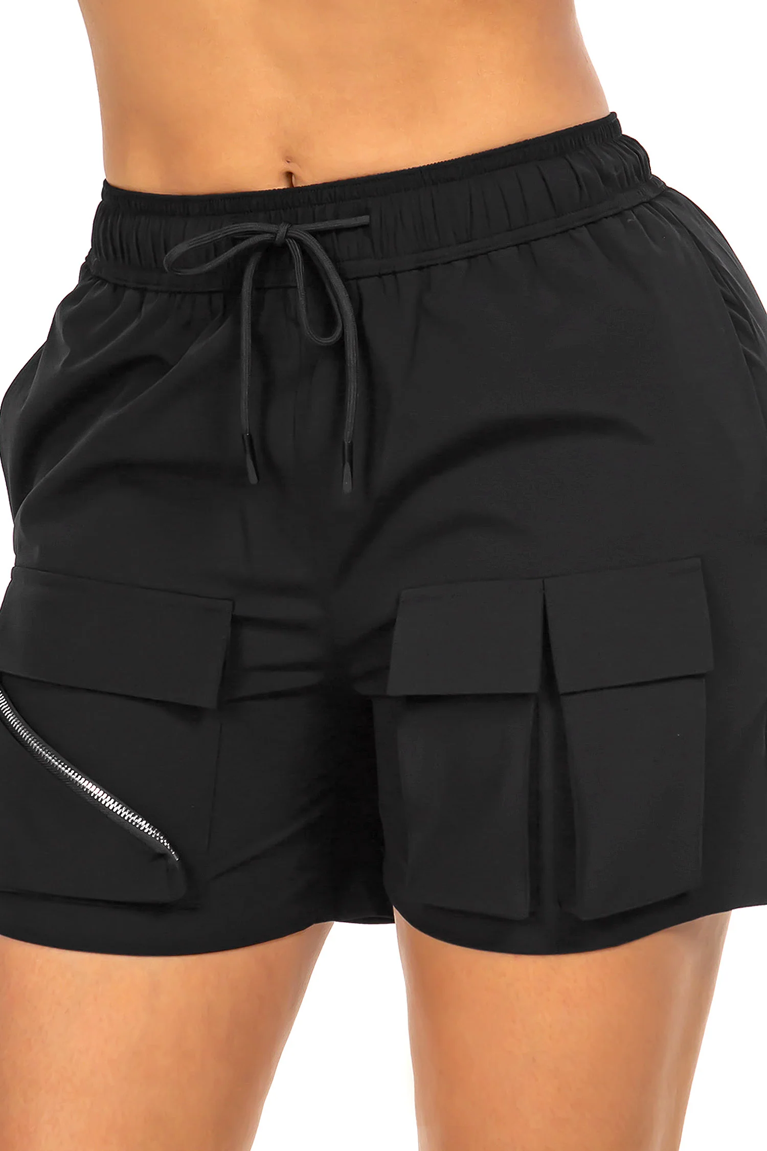 Women's Essential Light Weight Cargo Nylon Shorts - Image 22