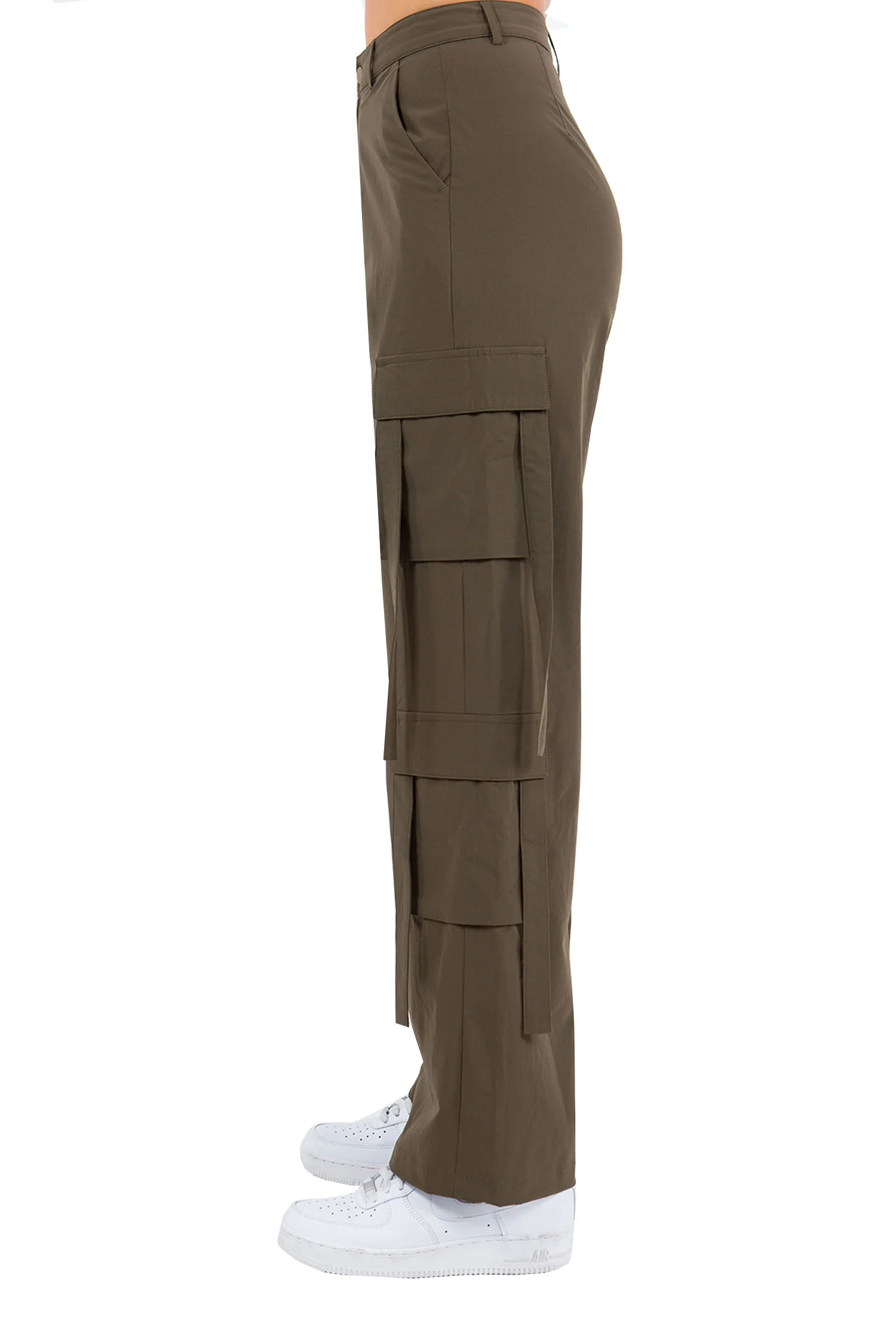 Women's Essential Multi Pocket Nylon Straight Pants - Image 2