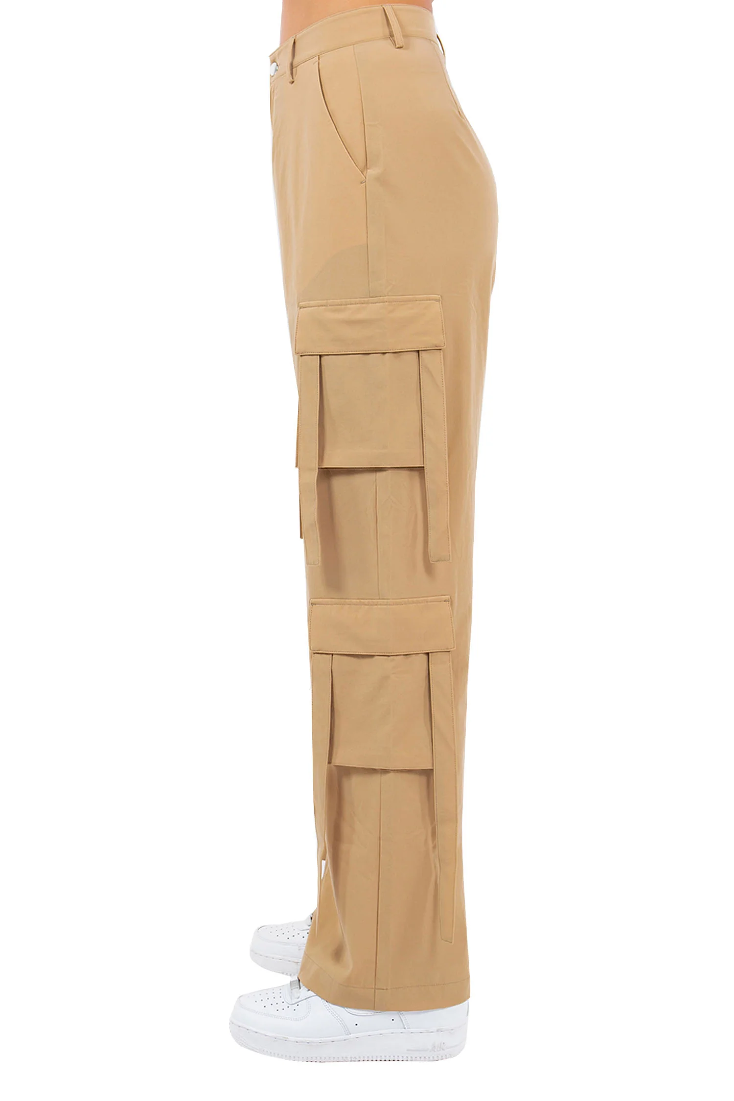 Women's Essential Multi Pocket Nylon Straight Pants - Image 7