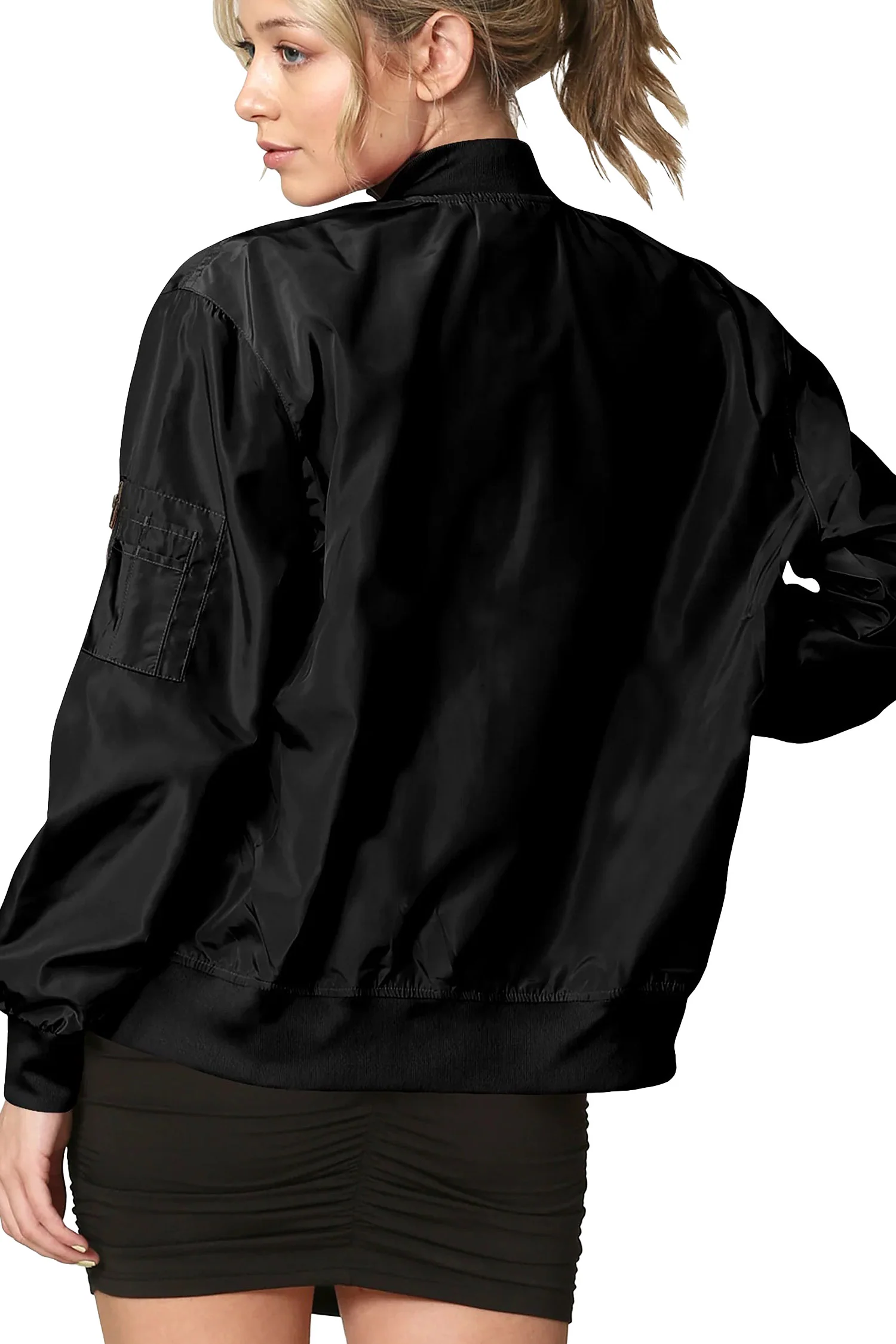Women's Essential Lightweight Multi Pocket Windbreaker Bomber Jacket - Image 29