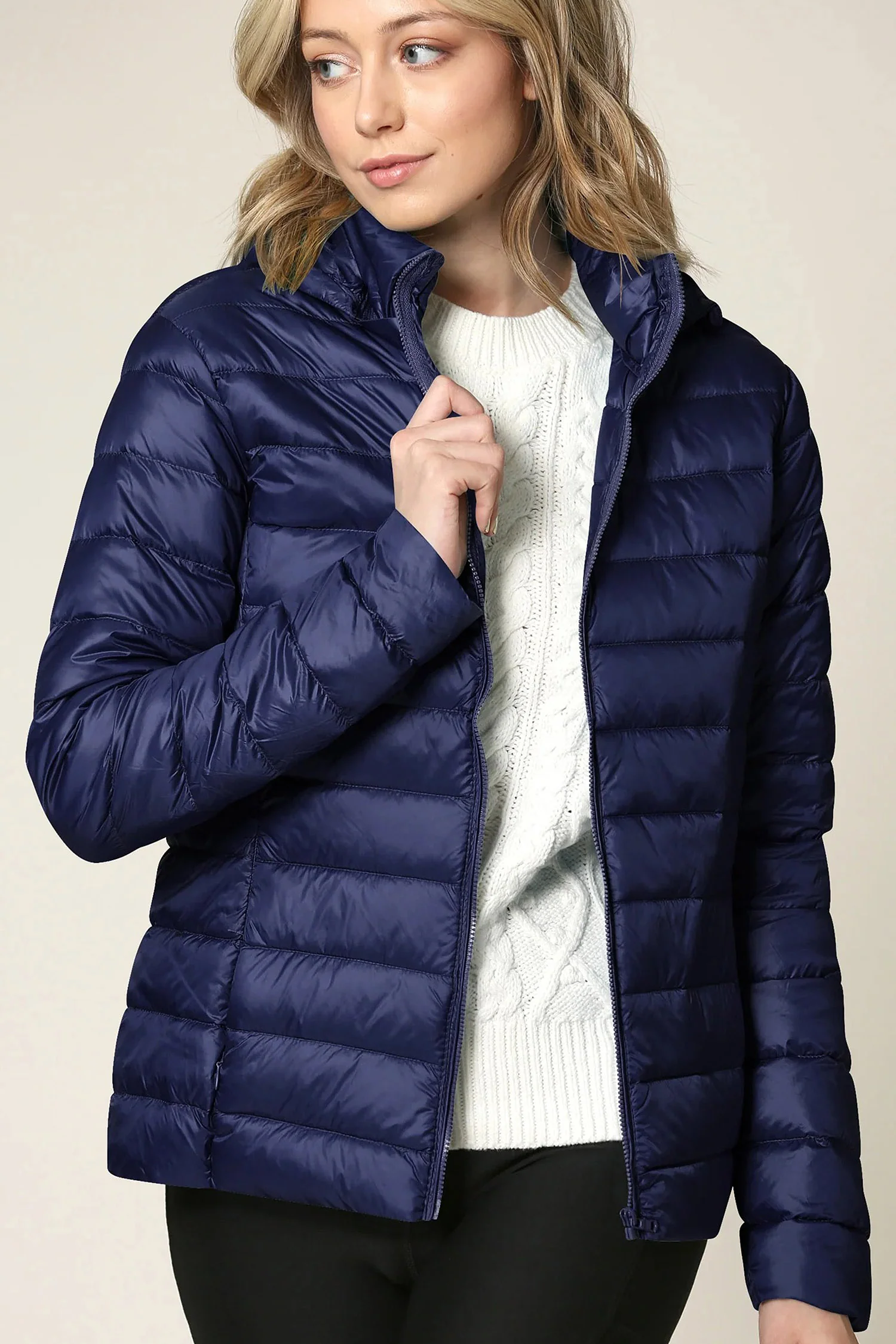 Women's Essential Ultra Light Weight Packable Down Jacket - Image 37