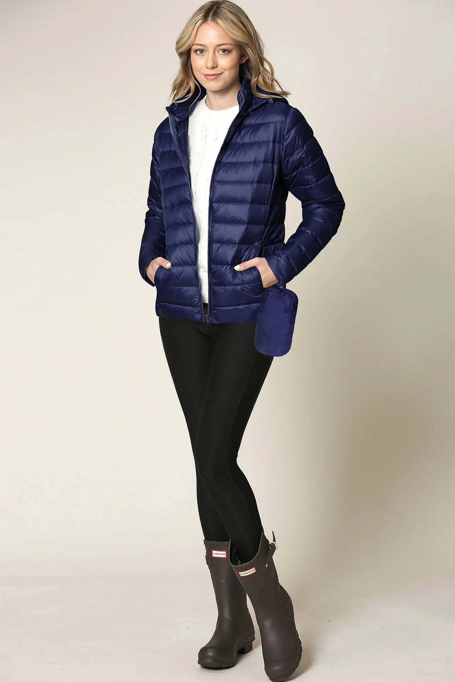 Women's Essential Ultra Light Weight Packable Down Jacket - Image 43