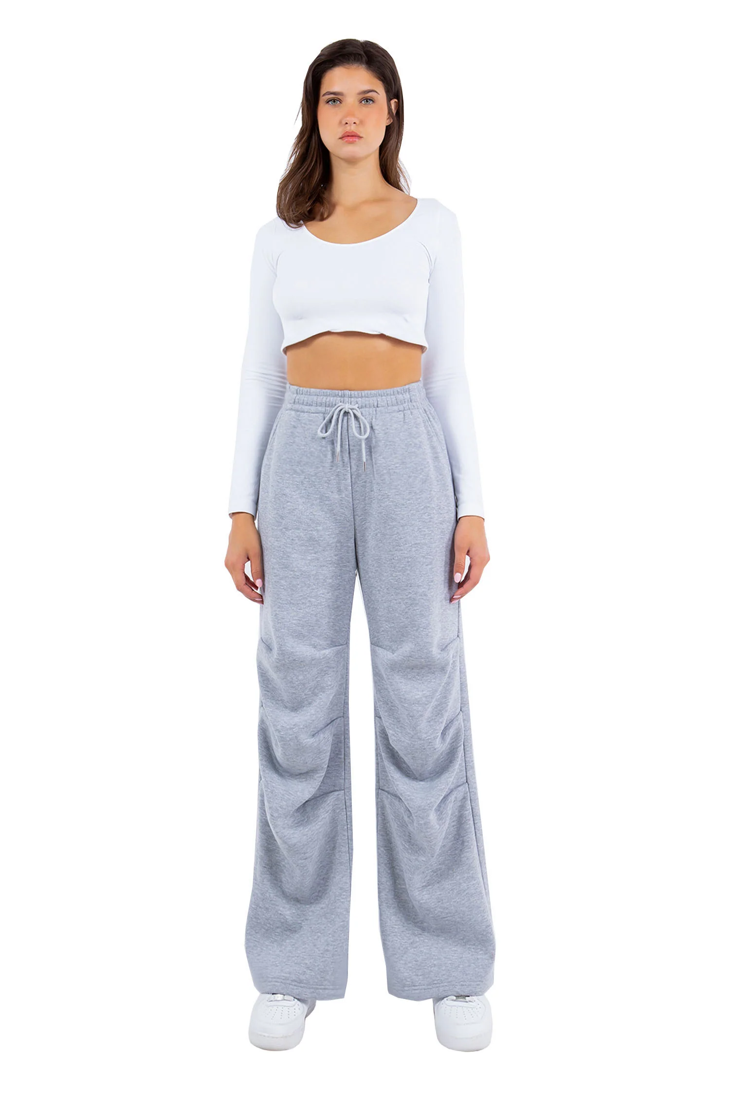 Women's Essential Wide Fit Fleece Sweat Pants - Image 4