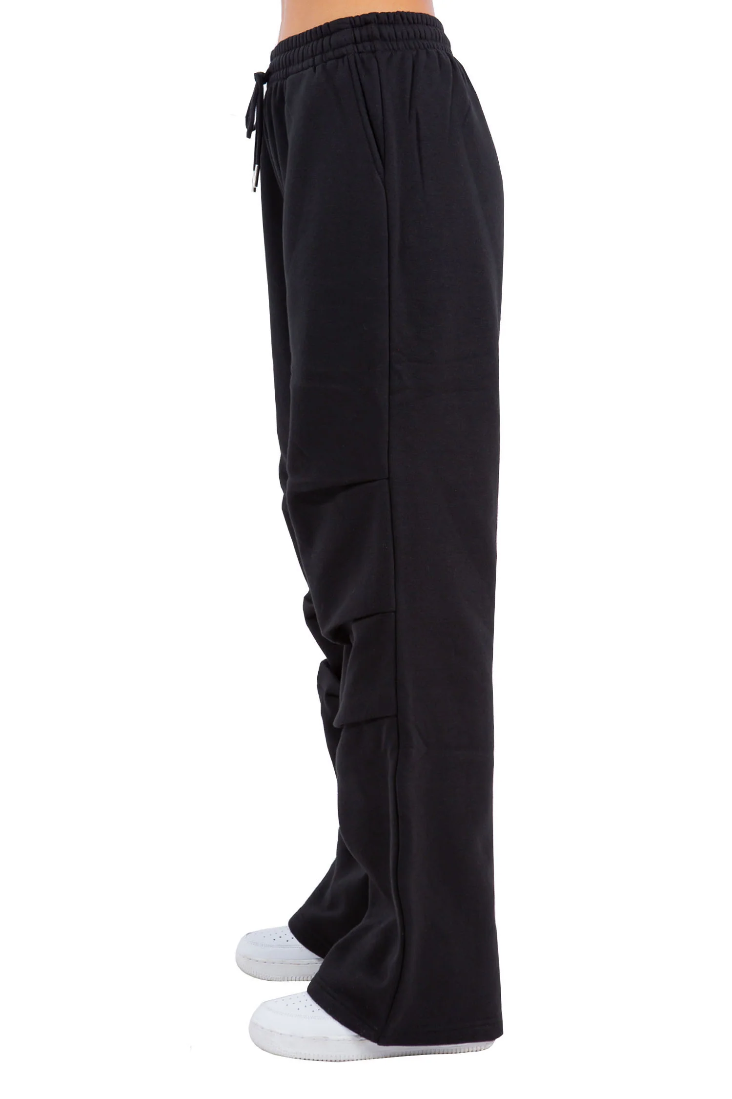 Women's Essential Wide Fit Fleece Sweat Pants - Image 7