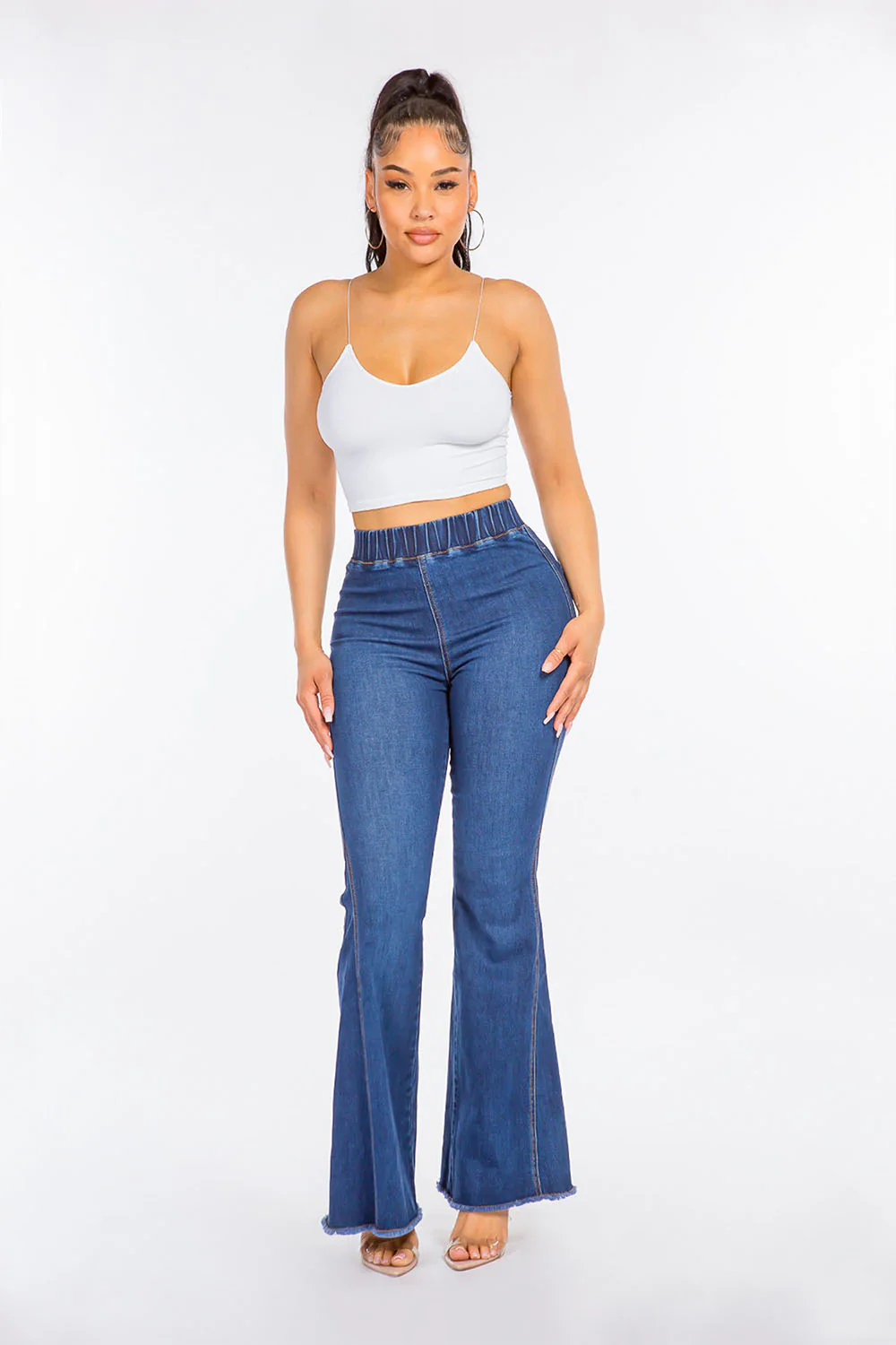 Women's High Rise Curvy Flare Jeans - Image 14