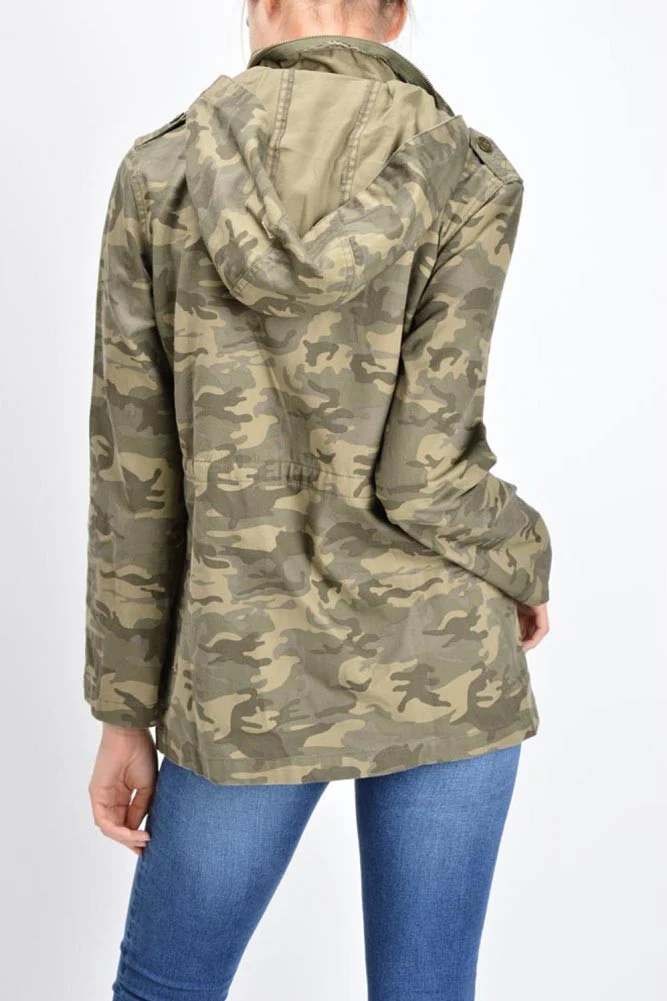 Women's Hooded Cargo Jacket - Image 7