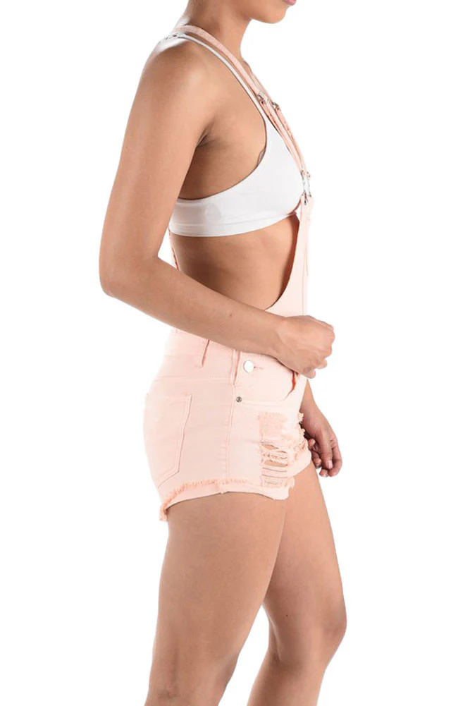 Women's Ripped Cutoff Shorts Overalls - Image 14