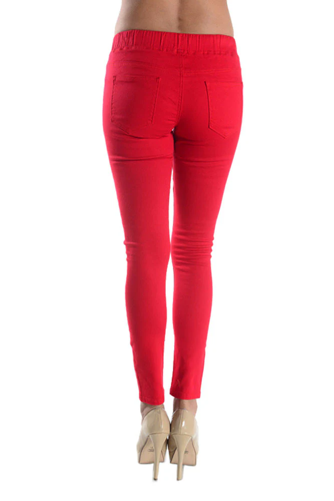 Women's Solid Ripped Skinny Jogger Pants - Image 25