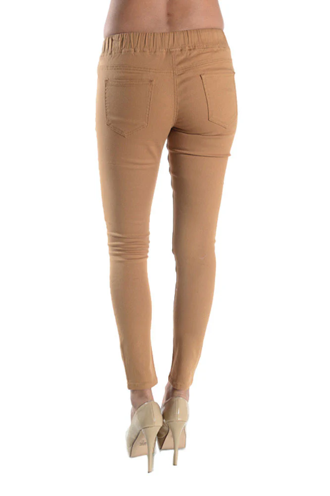 Women's Solid Ripped Skinny Jogger Pants - Image 34