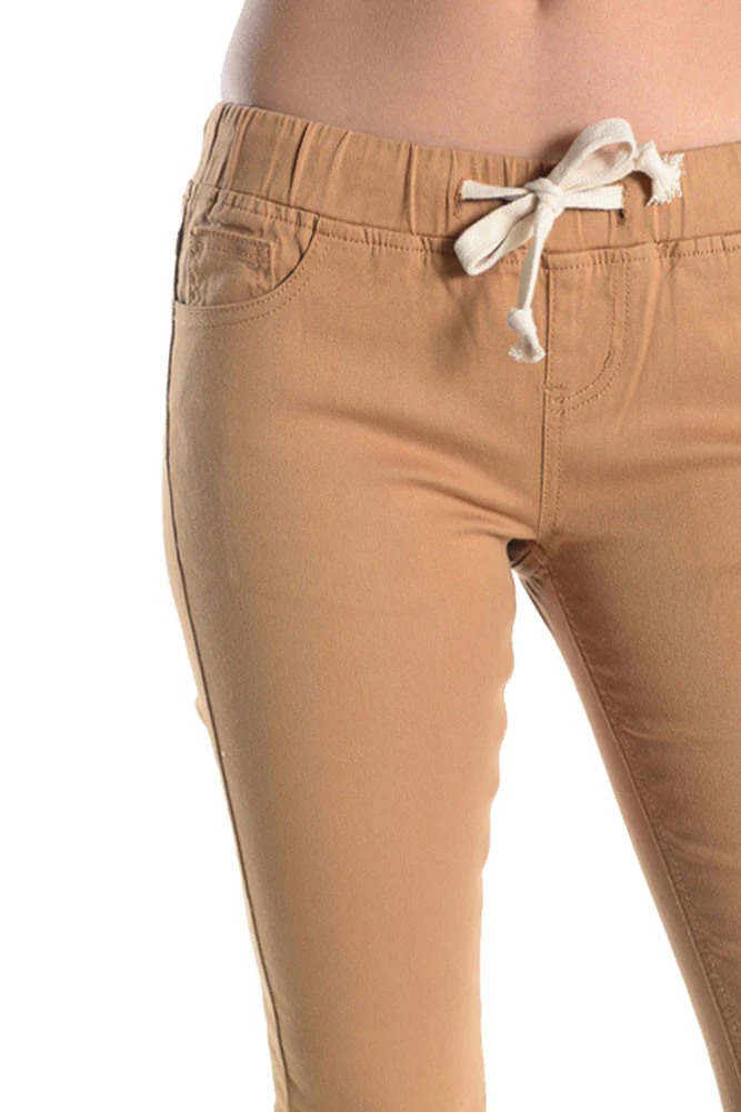 Women's Solid Ripped Skinny Jogger Pants - Image 35