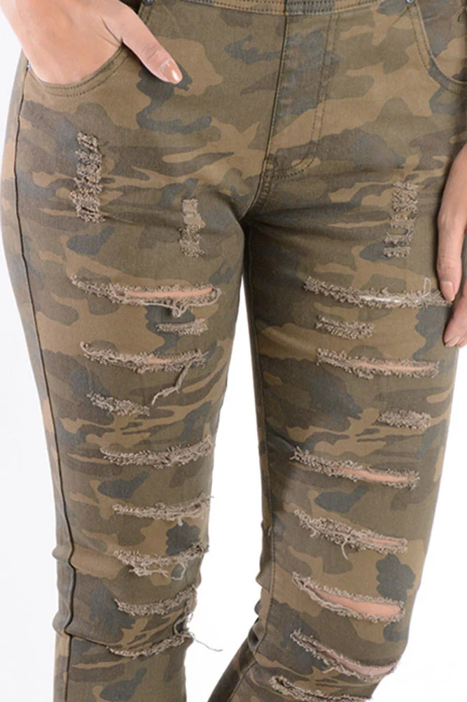Women's Ripped Skinny Overalls - Image 5