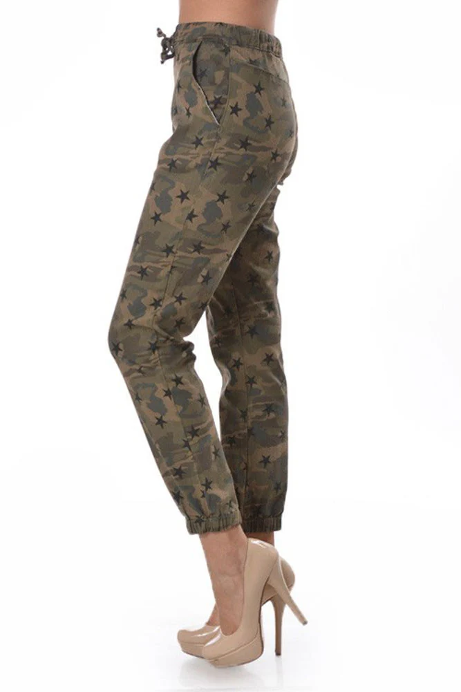 Women's Star Print Jogger Pants - Image 2