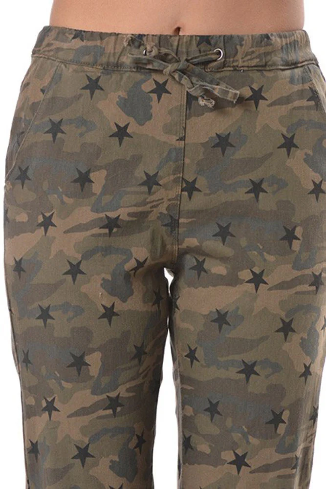 Women's Star Print Jogger Pants - Image 4