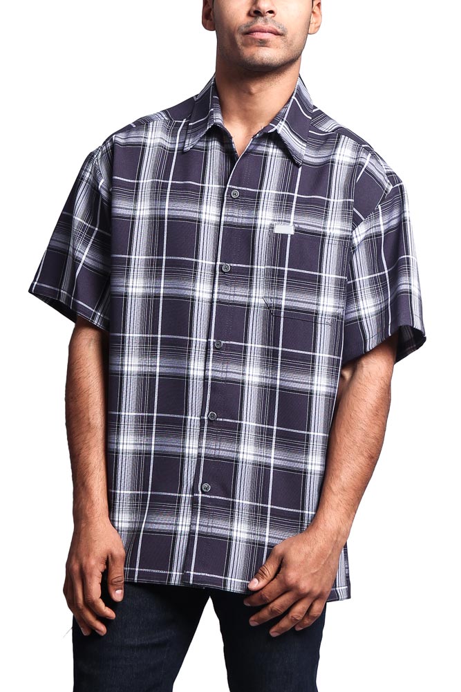 Western Casual Plaid Short Sleeve Button Up Shirt - Image 100