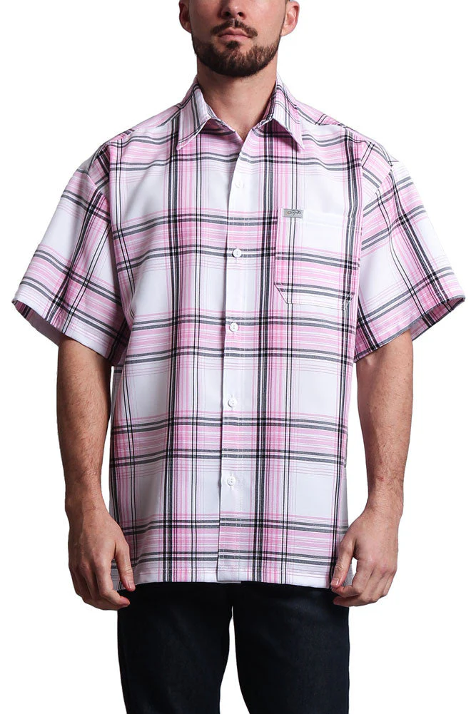 Western Casual Plaid Short Sleeve Button Up Shirt - Image 11