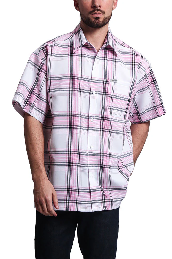 Western Casual Plaid Short Sleeve Button Up Shirt - Image 12