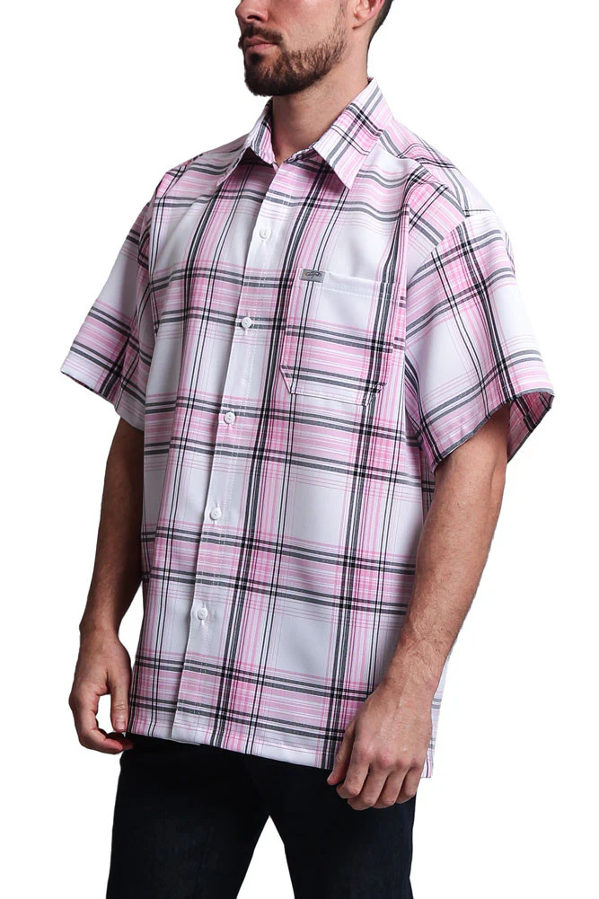 Western Casual Plaid Short Sleeve Button Up Shirt - Image 13