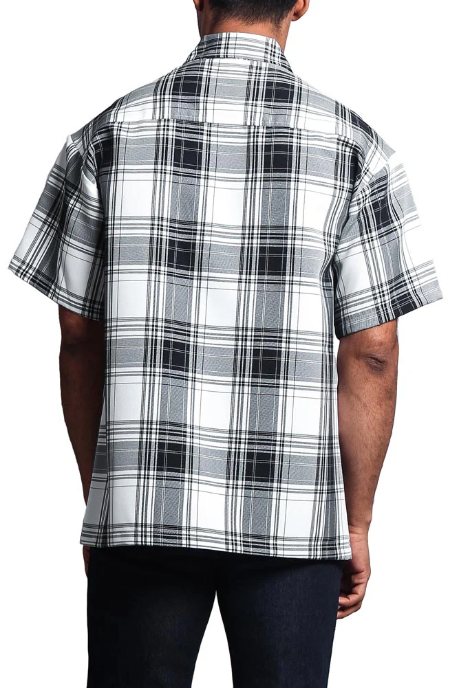 Western Casual Plaid Short Sleeve Button Up Shirt - Image 17