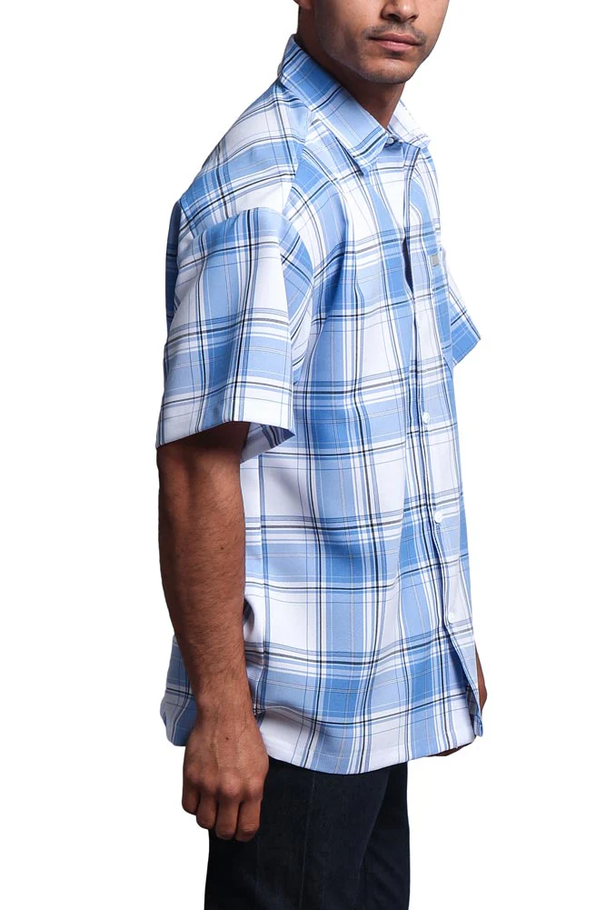 Western Casual Plaid Short Sleeve Button Up Shirt - Image 23