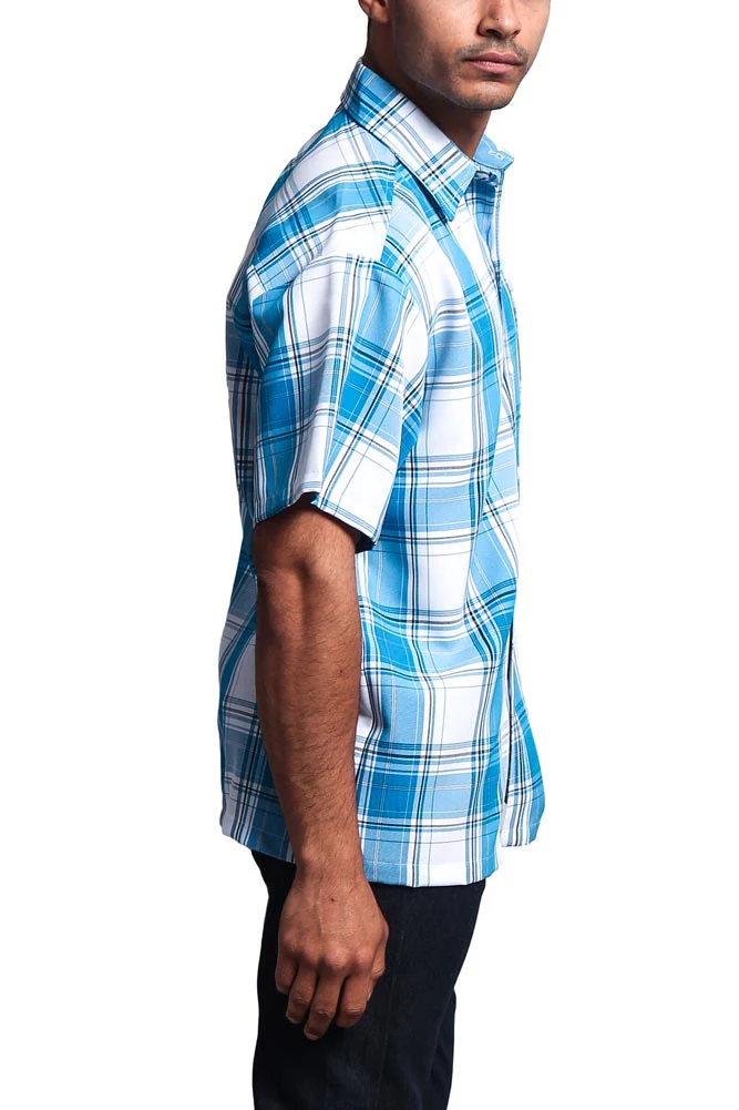 Western Casual Plaid Short Sleeve Button Up Shirt - Image 3