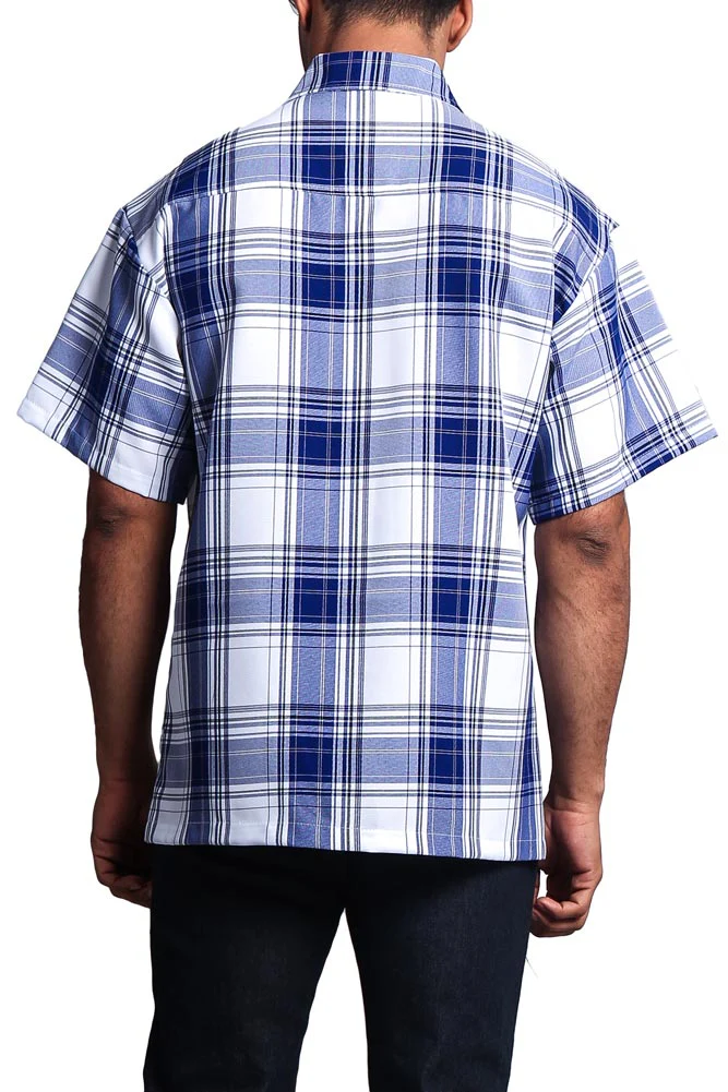 Western Casual Plaid Short Sleeve Button Up Shirt - Image 33