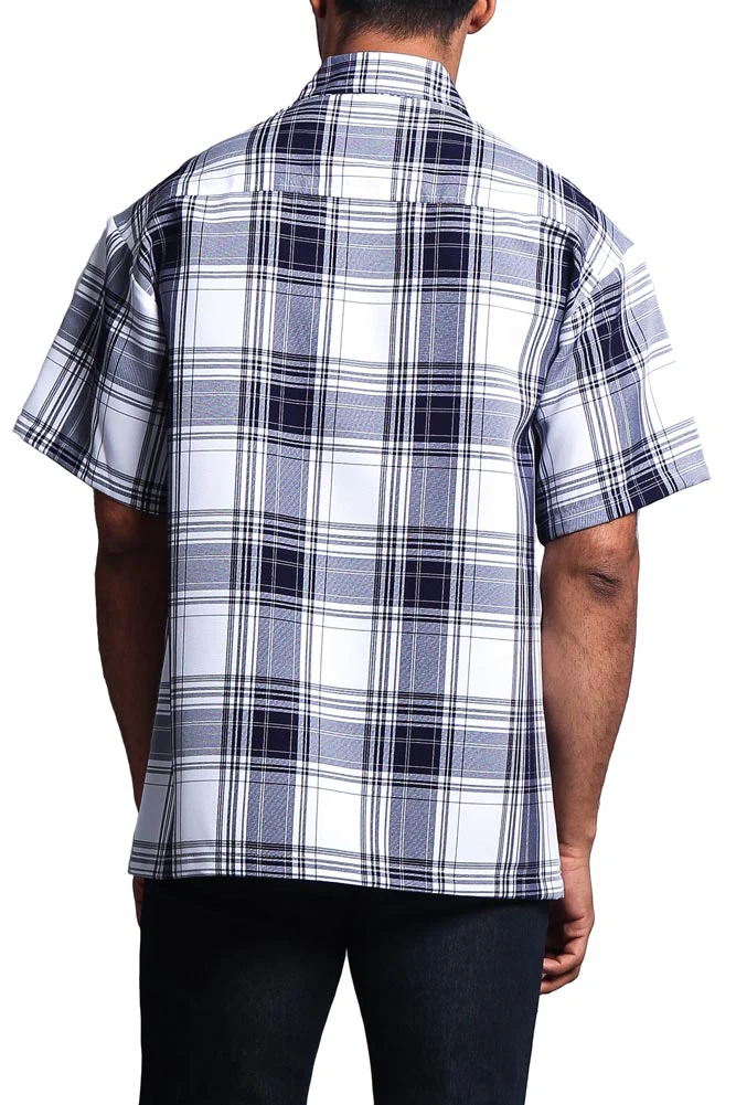 Western Casual Plaid Short Sleeve Button Up Shirt - Image 39