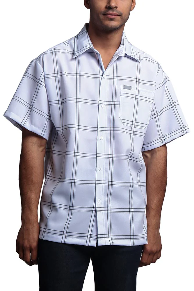 Western Casual Plaid Short Sleeve Button Up Shirt - Image 46